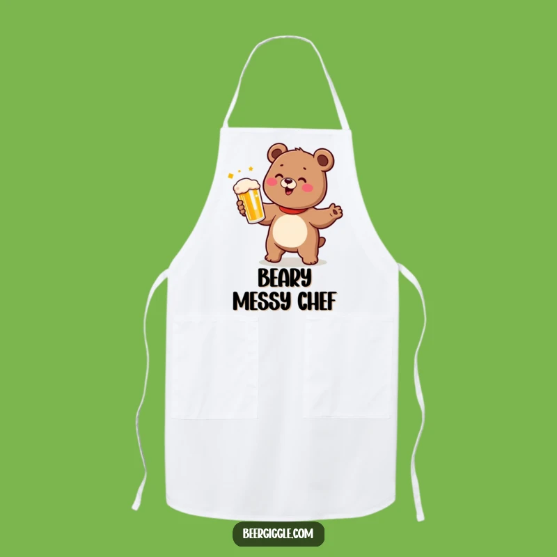 Funny Bear Apron - Dancing Cub Accessory for Happy Chefs
