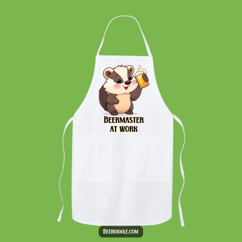 Funny Badger Apron: Beer Stein Chef Master, A Kitchen Funny Gift!