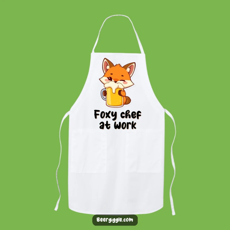 Funny Fox Apron - Winking Vixen Accessory for Playful Chefs