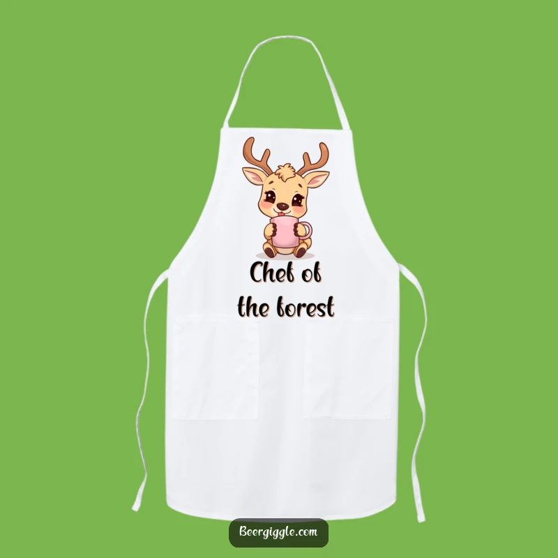 Funny Deer Antler Apron: Cook with a Smile and Woodland Charm