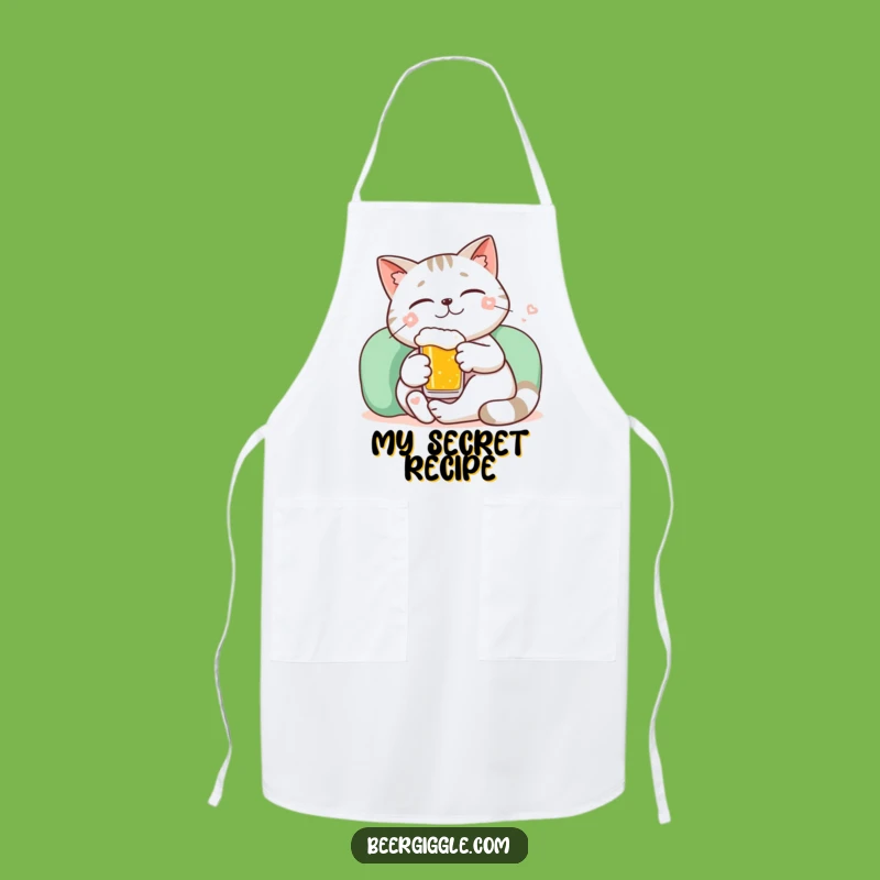 Funny Kawaii Cat Beer Relax Apron: Cook with Calmness