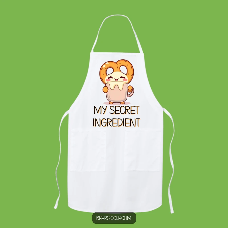 Funny Kawaii Pretzel Apron - Cook with a Wink & a Smile!