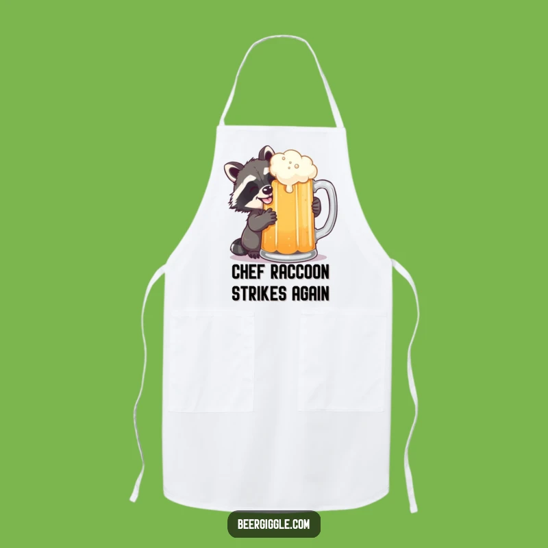 Funny Raccoon Beer Apron: Hilarious Kitchen Fun for Beer Lovers