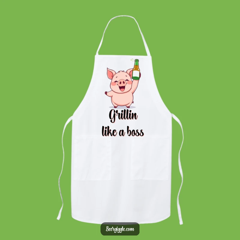 Funny Gleeful Pig Beer Apron - Cook Up a Feast with Flair!