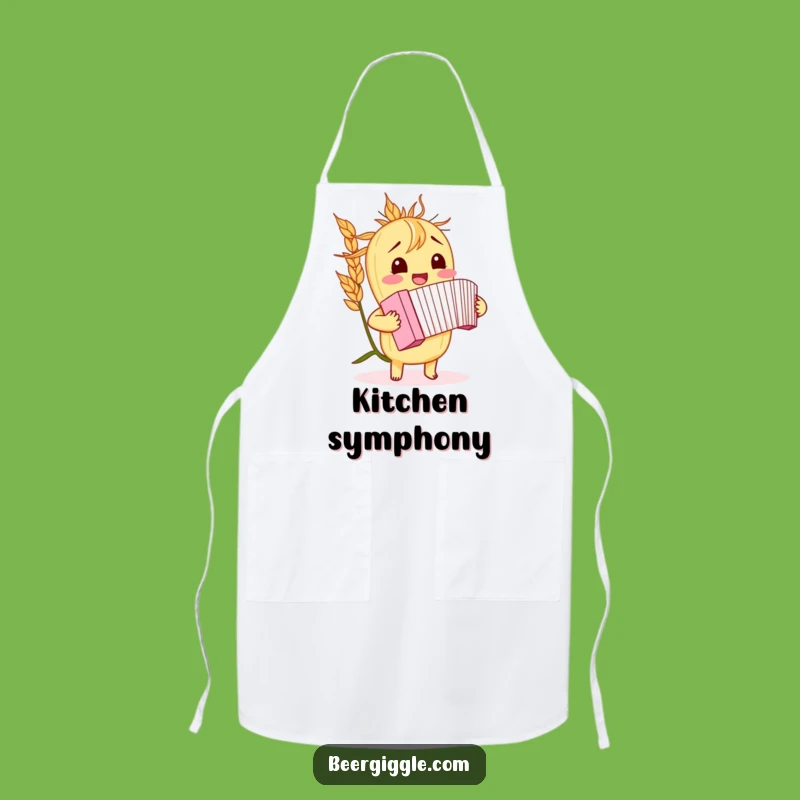 Funny Giggling Barley Accordion Apron - Musical Kitchen Accessory for Foodies