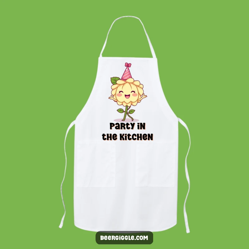 Funny Hops Flower Party Apron - Cheerful Kitchen Accessory for Beer Fanatics