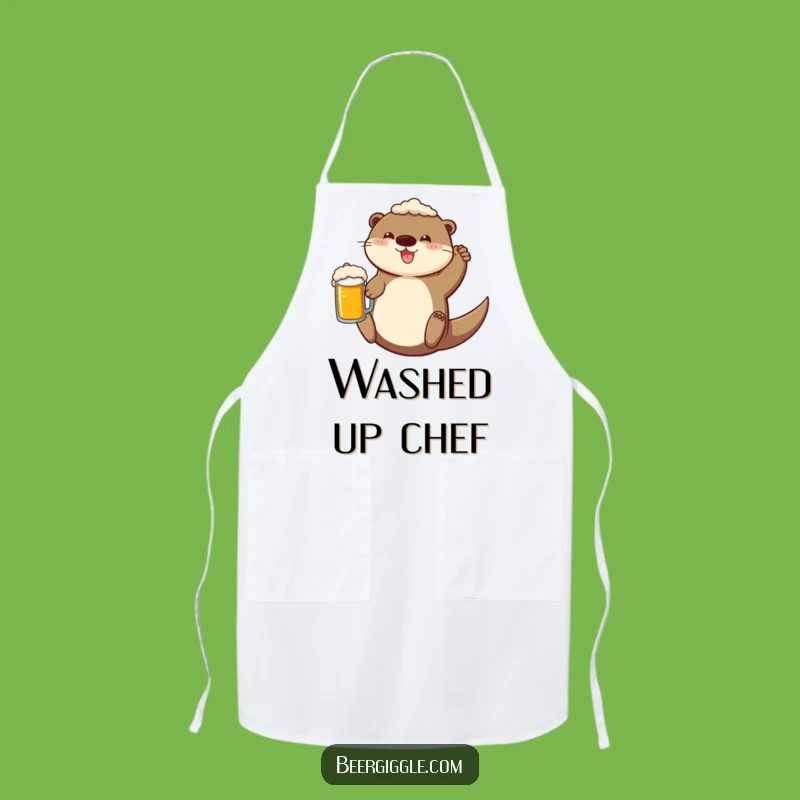 Funny Otter Apron: Beer Floatie Chef Wear, A Fun Cooking Funny Gift!