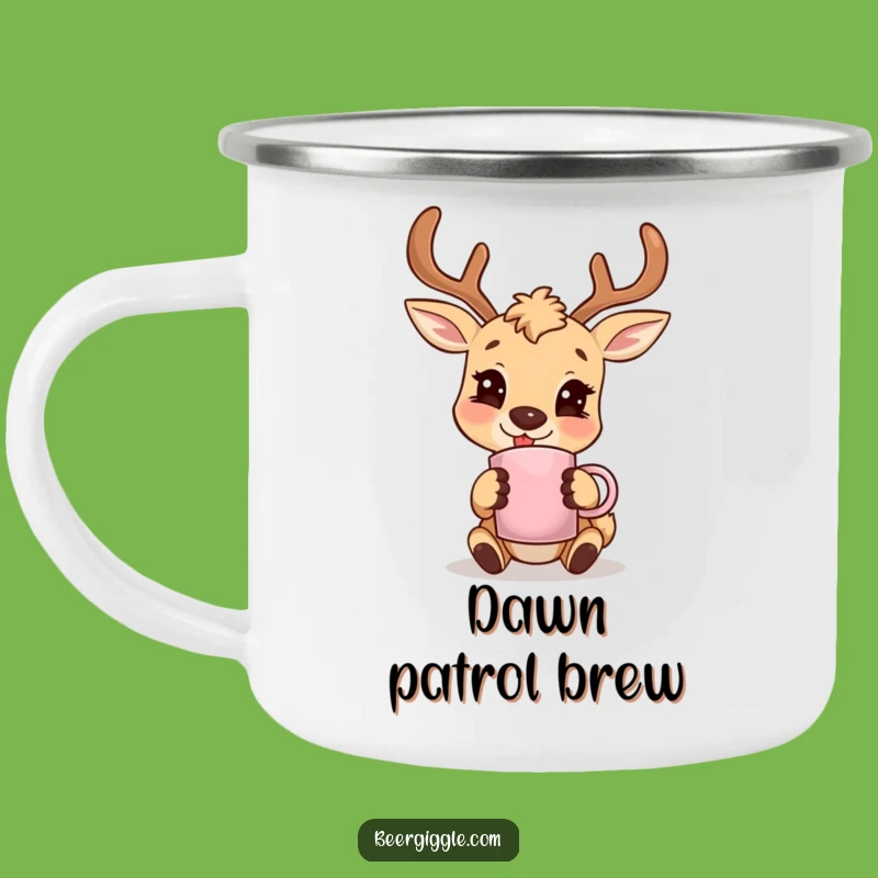 Funny Deer Antler Camping Mug: Your Companion for Merry Adventures