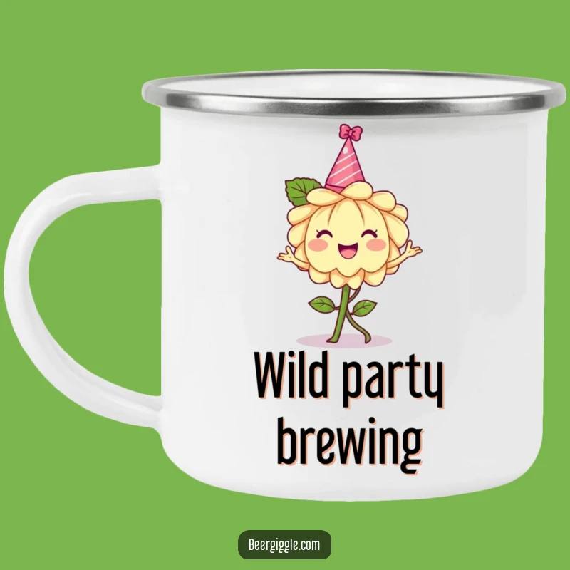 Durable Funny Hops Flower Party Camping Mug - Outdoor Cheer for Adventures