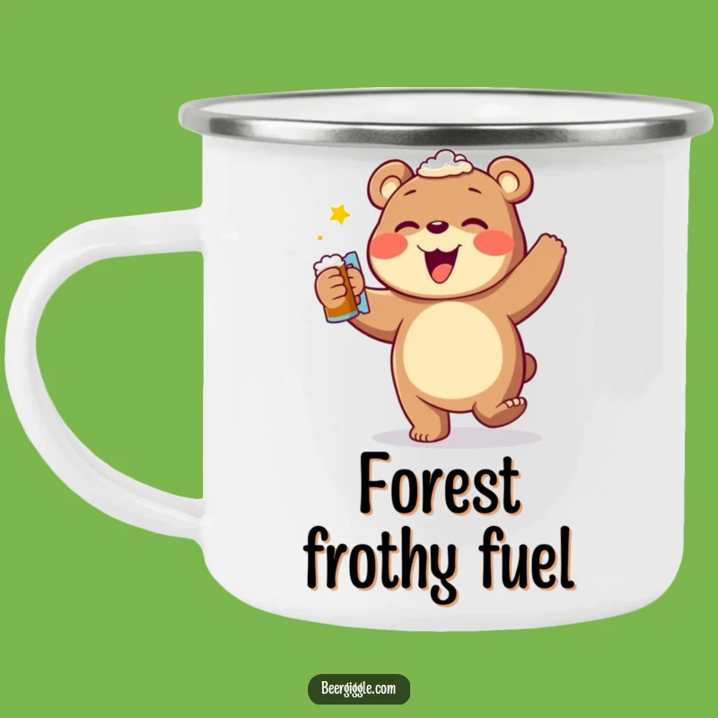 Funny Bear Beer Dance Camping Mug: Rugged & Hilarious Outdoor Fun