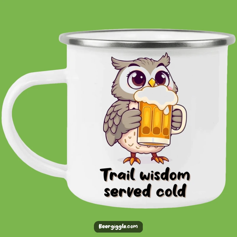 Funny Owl Beer Camping Mug: Hilarious Outdoor Brew Companion