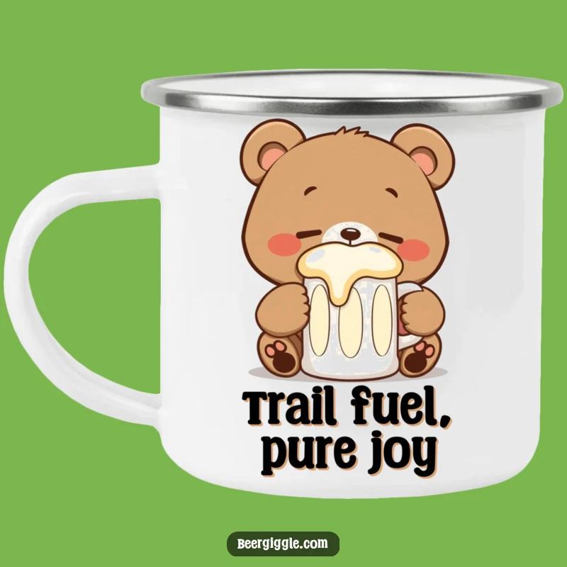 Funny Kawaii Bear Stein Camping Mug - Happy Outdoor Sips