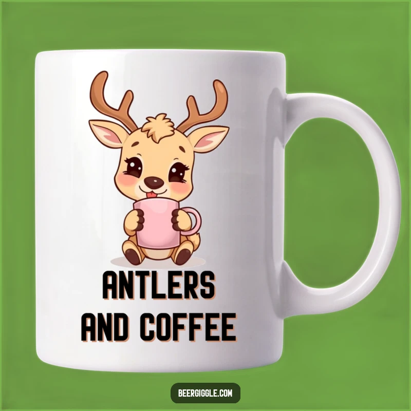 Funny Deer Antler Mug: Your Merry Morning Companion Gift