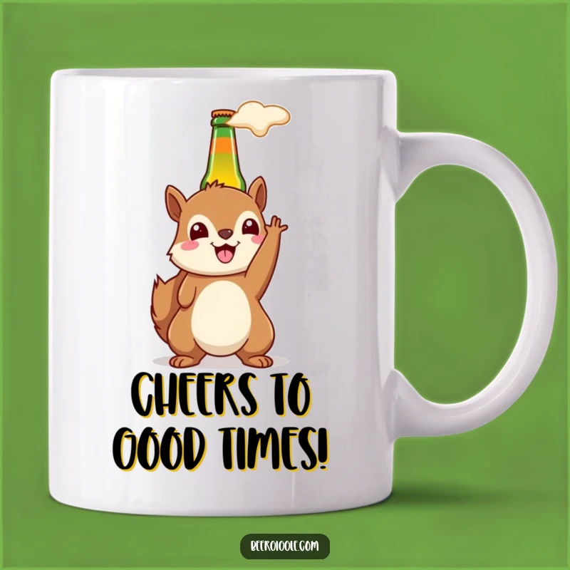 Funny Kawaii Squirrel Beer Mug - Celebrate with a Grin!