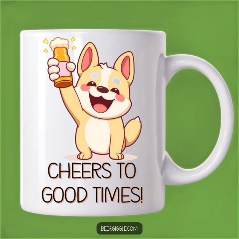 Funny Kawaii Dog Toasting Beer Mug - Perfect Cheerful Gift for Dog Lovers!