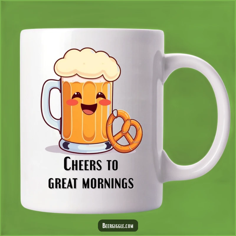 Funny Beer Mug Toasting Pretzel Mug - Perfect Humorous Gift for Beer Lovers