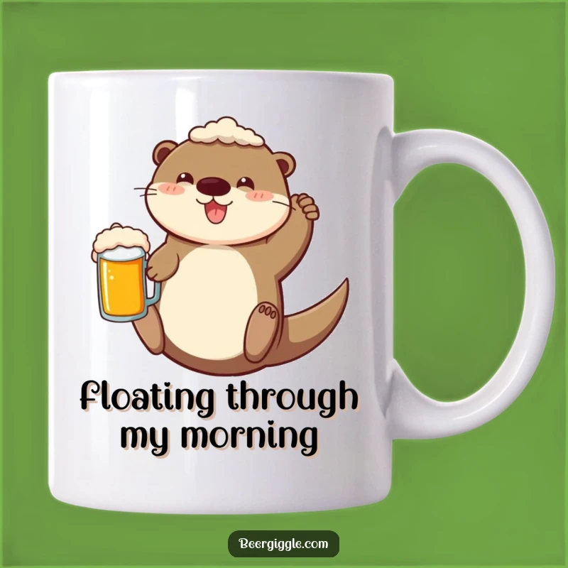 Funny Otter Beer Mug: Cheerful Float, The Perfect Funny Gift for Otter Lovers!