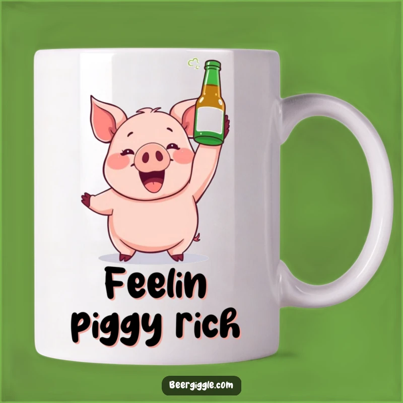 Funny Gleeful Pig Beer Mug - Celebrate with a Swig and a Smile!