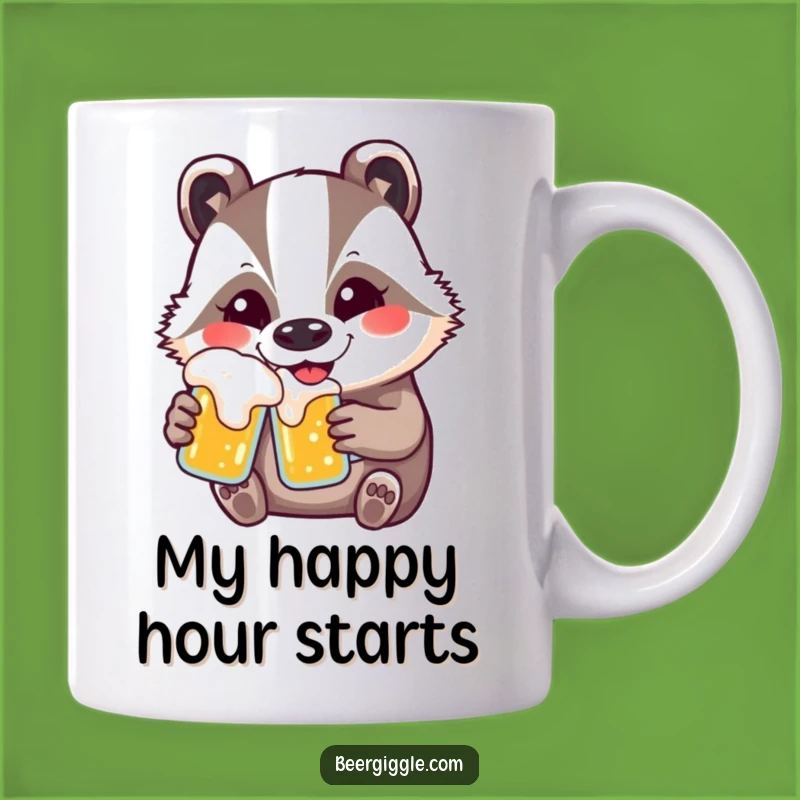 Funny Kawaii Badger Beer Mug - A Perfect Gift for Beer Lovers