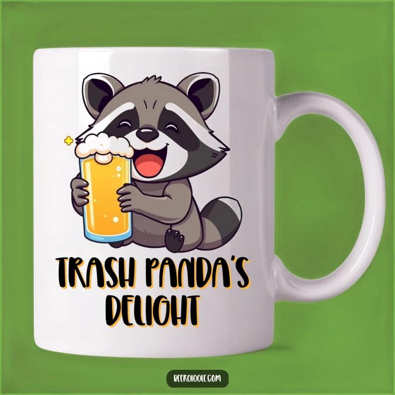 Funny Kawaii Raccoon Beer Delight Mug: A Hilarious Gift for Beer Fans
