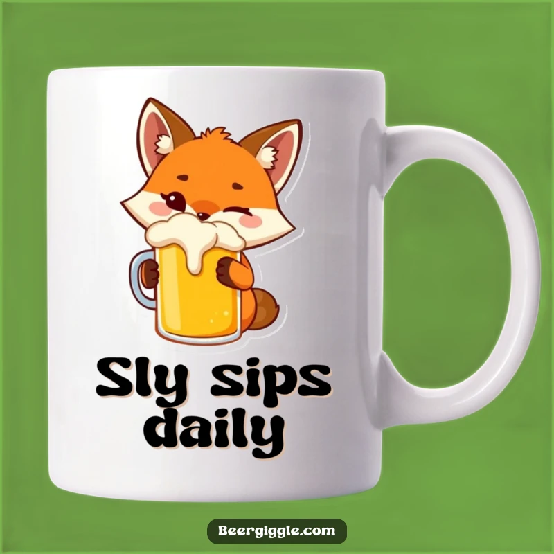 Funny Fox Beer Mug - Winking Toaster Gift for Playful Drinkers
