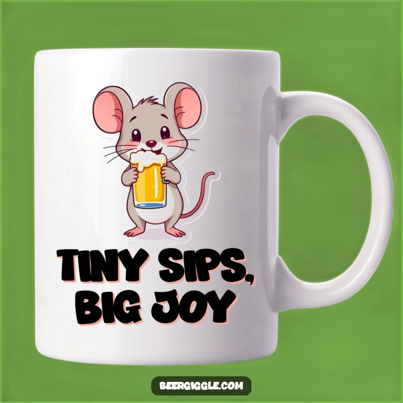 Funny Happy Mouse Beer Mug - Adorable & Humorous Gift for Drinkers