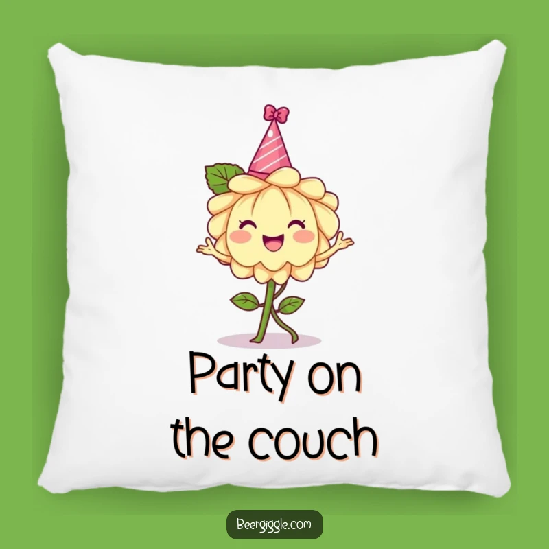 Comfortable Funny Hops Flower Party Pillow - Cheerful Accent for Any Room