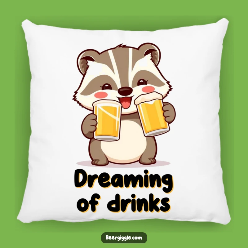 Funny Badger Toast Pillow: Cozy and Hilarious Decor for Celebrations