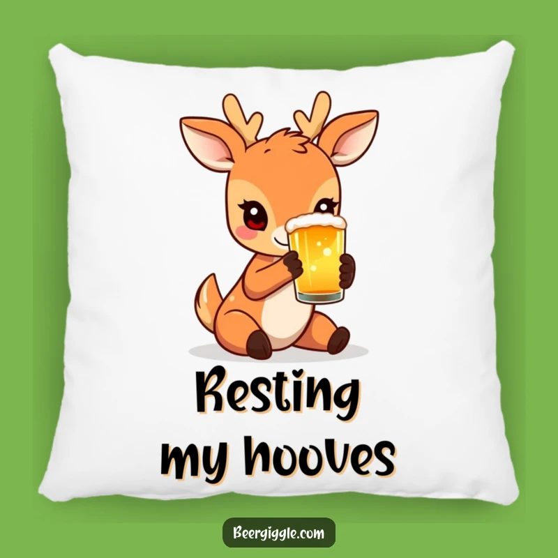 Funny Deer Pillow: Gentle Comfort Cushion, A Soothing Funny Gift!