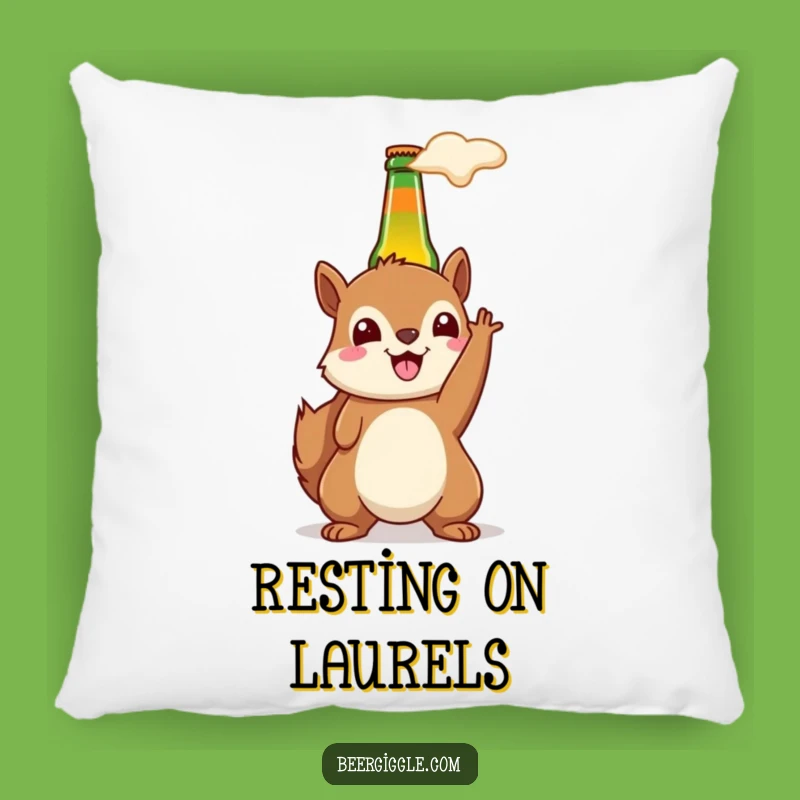 Funny Kawaii Squirrel Beer Pillow - Cuddle and Cheer Gift
