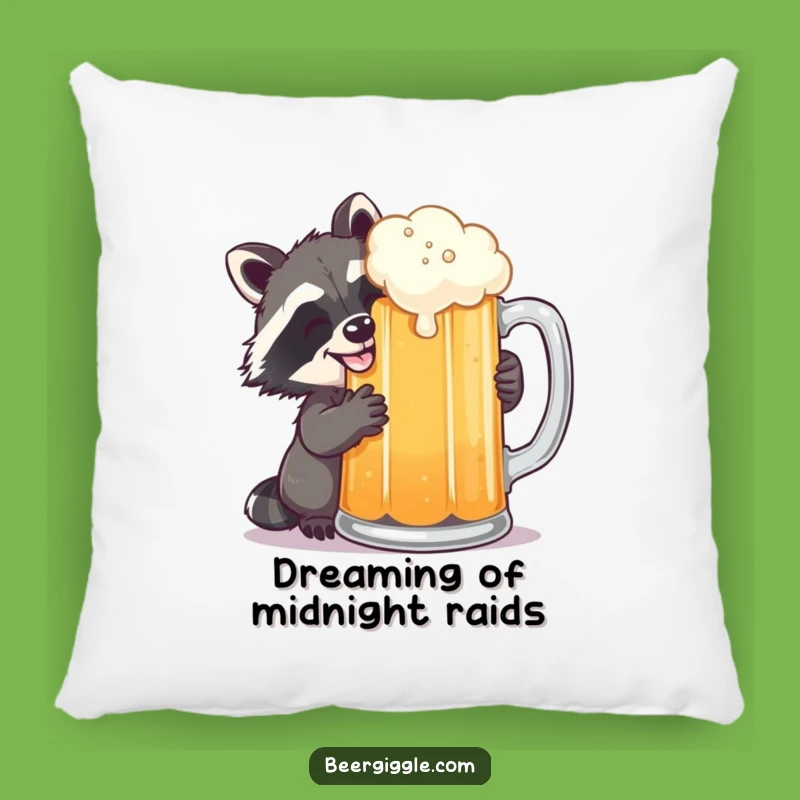 Funny Raccoon Beer Pillow: Cozy, Hilarious Comfort for Sneaky Souls