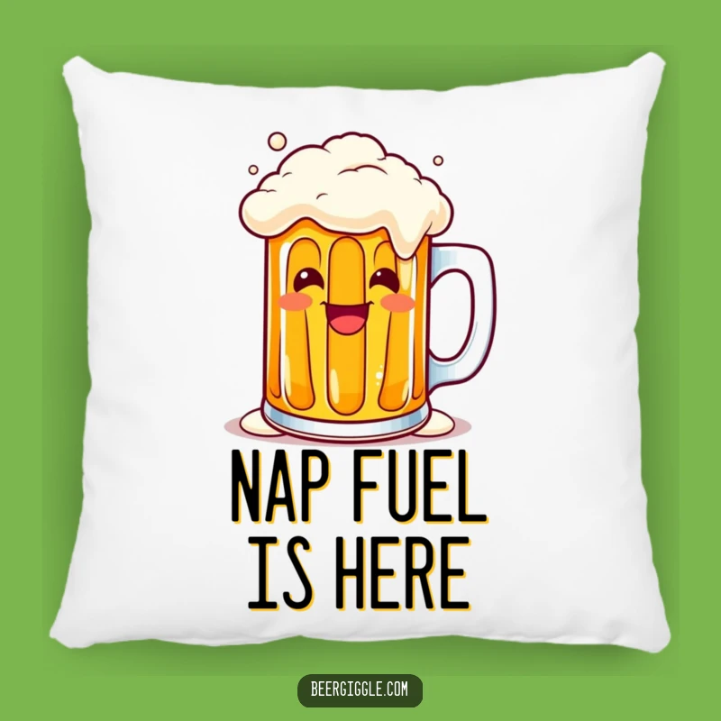 Cozy Funny Kawaii Beer Mug Pillow - Cuddle Up With Laughter!