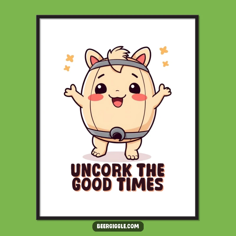 Funny Keg Bum Dance Digital Art: Instant Humor For Your Walls