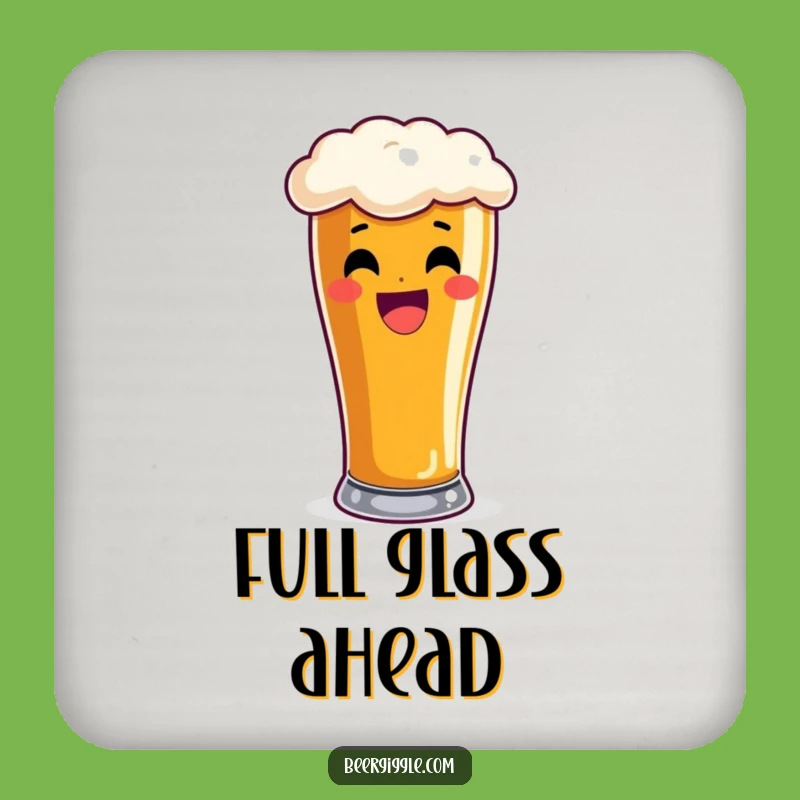 Funny Pint Glass Overflowing Beer Coaster Set - Protect Surfaces with Humor