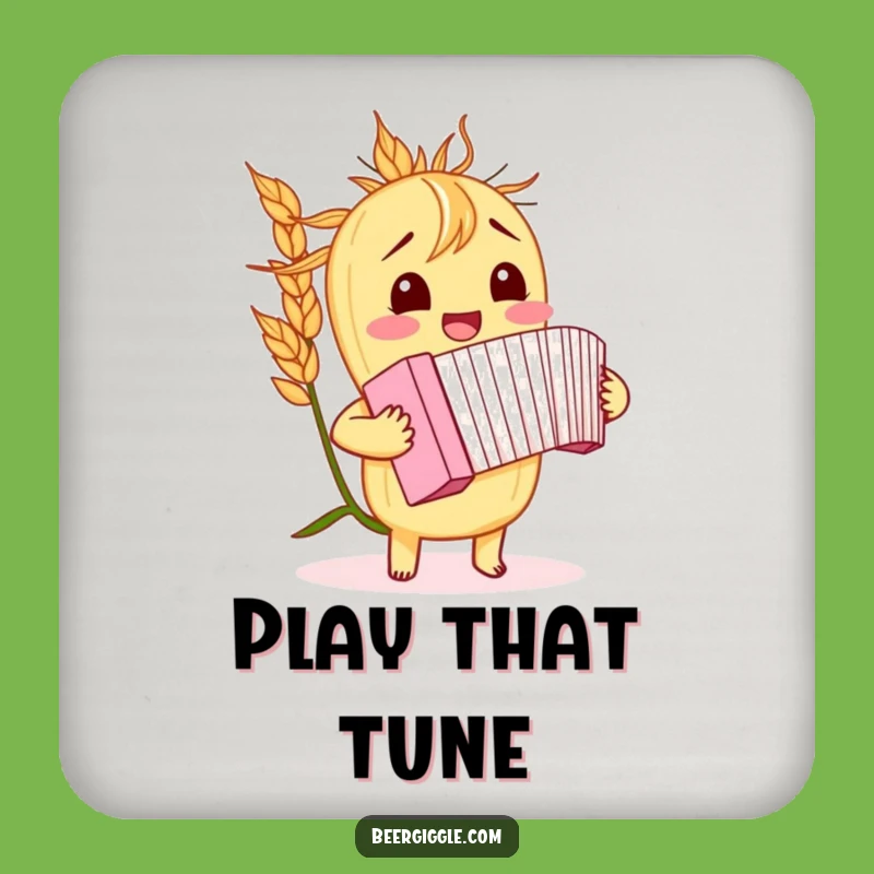 Funny Giggling Barley Accordion Coaster Set - Protect Tables with Musical Flair
