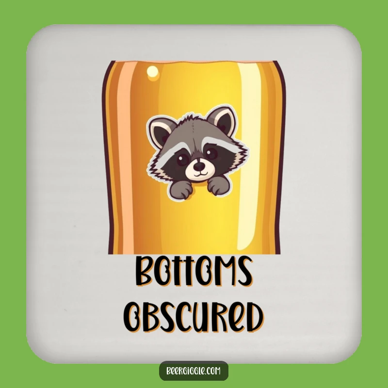 Funny Raccoon Beer Coaster Set: Protect Your Surfaces with Playful Charm