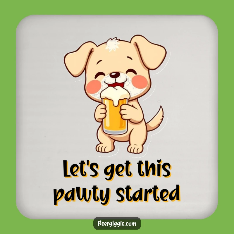 Funny Puppy Beer Coaster: Hilarious Protection for Your Drinks
