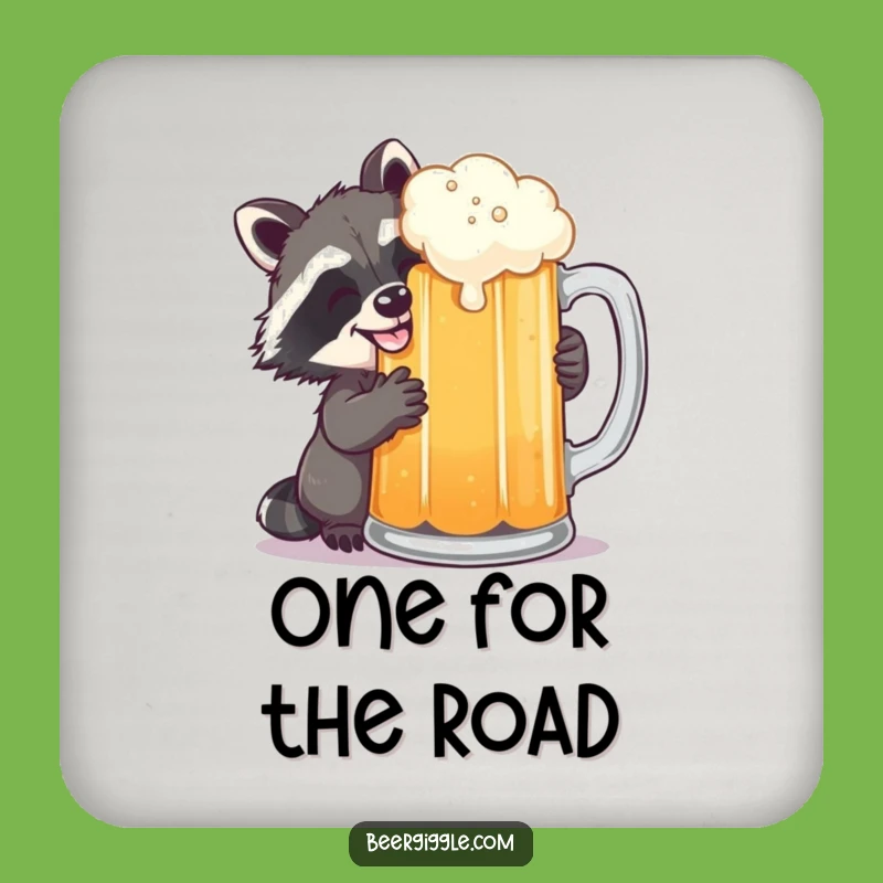 Funny Raccoon Beer Coaster: Hilarious Protection for Your Drinks