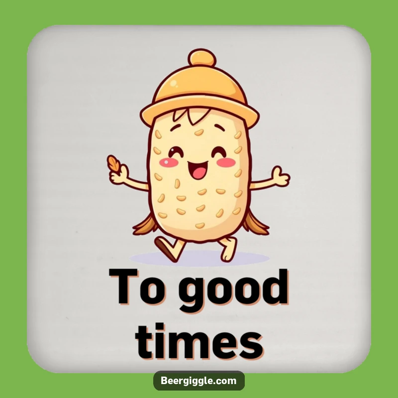 Protect Surfaces with a March: Funny Kawaii Barley Coaster!