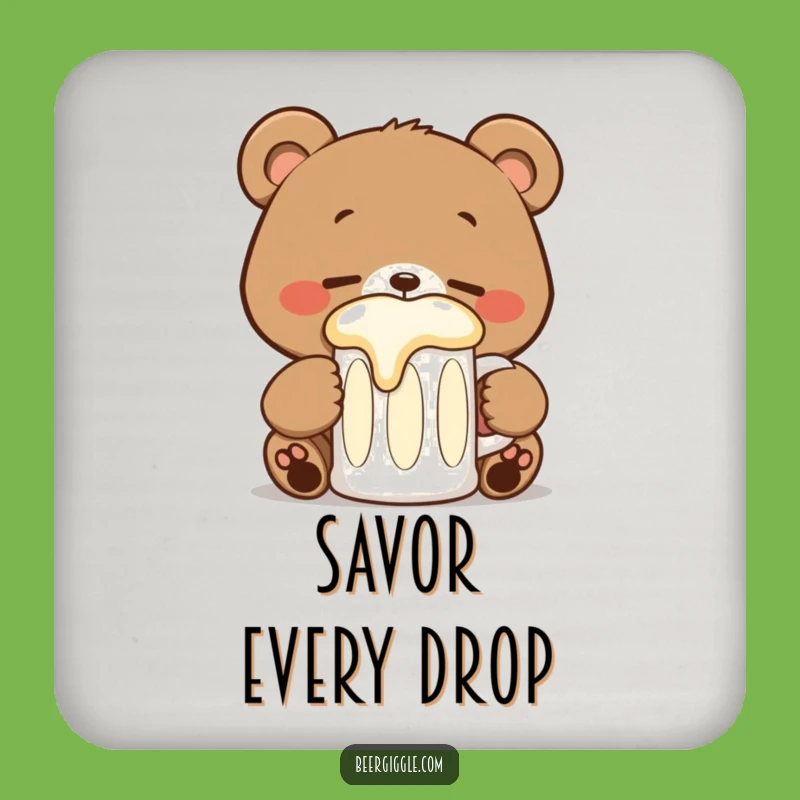 Funny Kawaii Bear Stein Coasters - Protect Tables with Joy