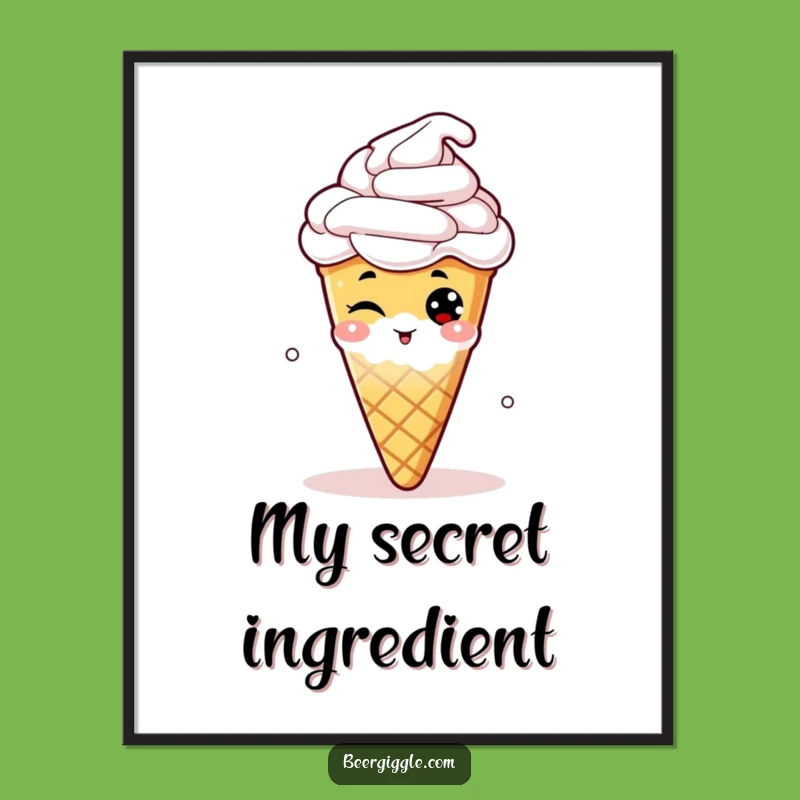 Funny Hop Cone Wink Poster: Add A Cheeky Vibe To Your Decor