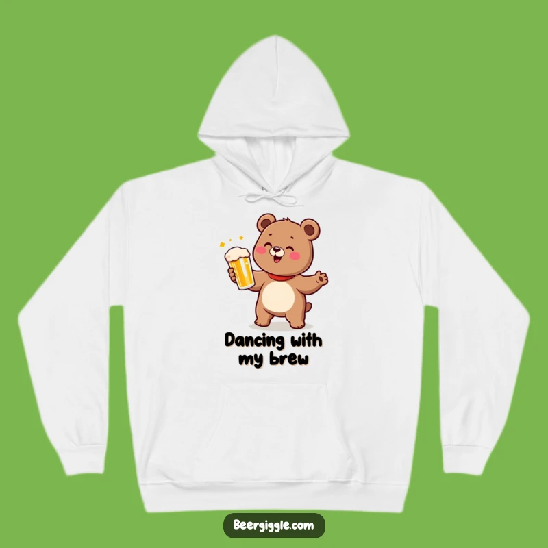 Funny Bear Hoodie - Cozy Dancing Cub Sweatshirt for Happy Fans