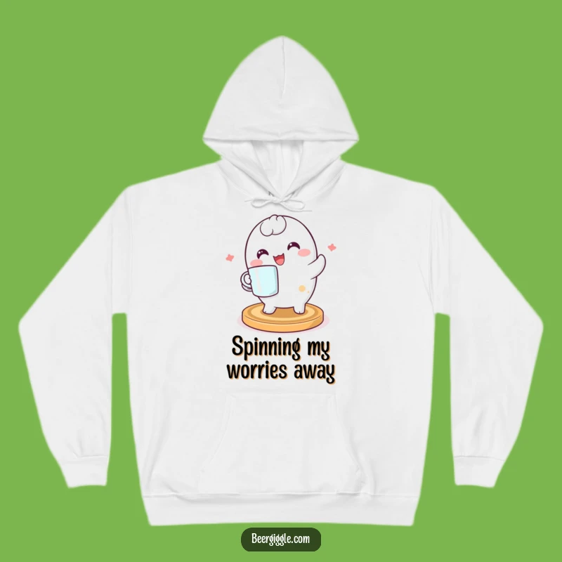 Funny Kawaii Coaster Hoodie: Cozy Spinning Character for a Warm, Hilarious Gift