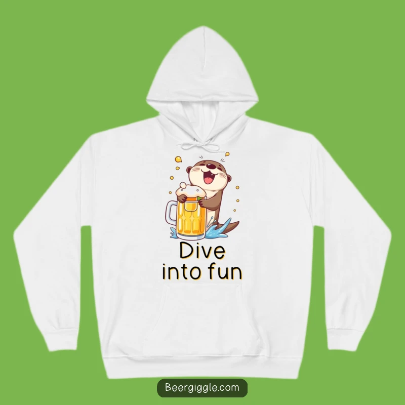 Funny Otter Beer Hoodie: Cozy & Hilarious Gift for Water Lovers