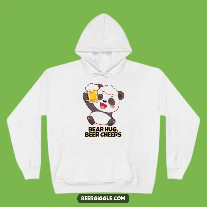 Funny Panda Hoodie - Cozy Beer Stein Lover Sweatshirt for Cheerful Fans
