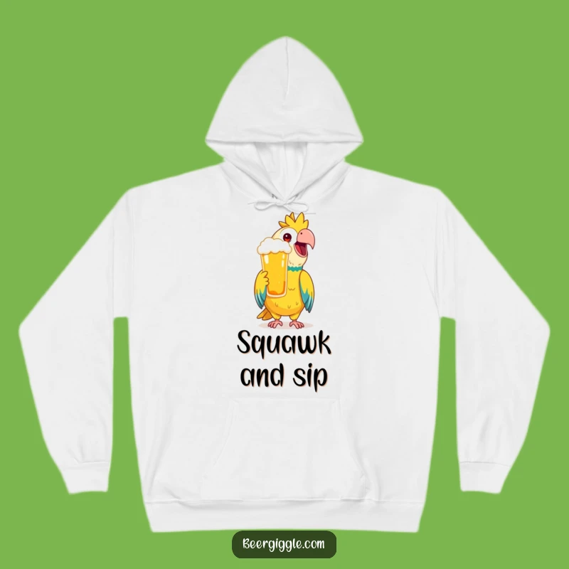 Funny Parrot Hoodie: Festive Toast Comfort, Your Go-To Funny Gift!