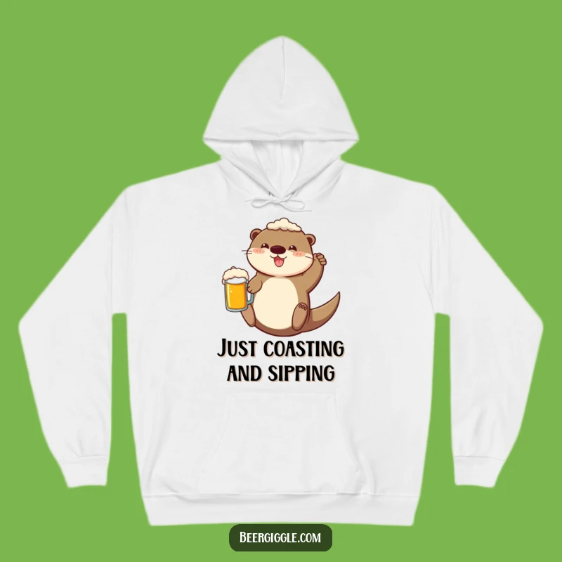 Funny Otter Hoodie: Cozy Float Comfort, A Top-Notch Funny Gift!