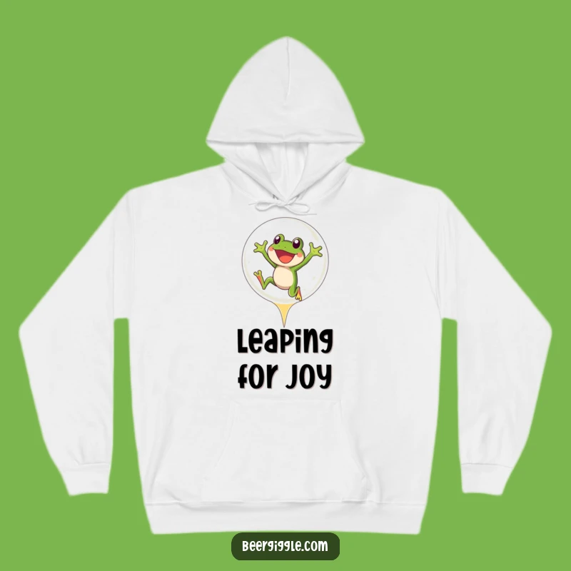 Cozy Funny Frog Beer Hoodie: Jump for Joy with This Hilarious Gift