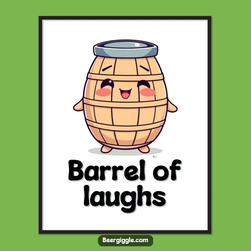 Free Printable Wall Art: Barrel Bobbing Funny Downloadable Decor