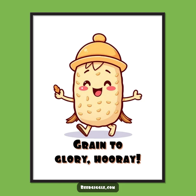 Free Printable Wall Art: Funny Kawaii Barley Decor, DIY Gift!